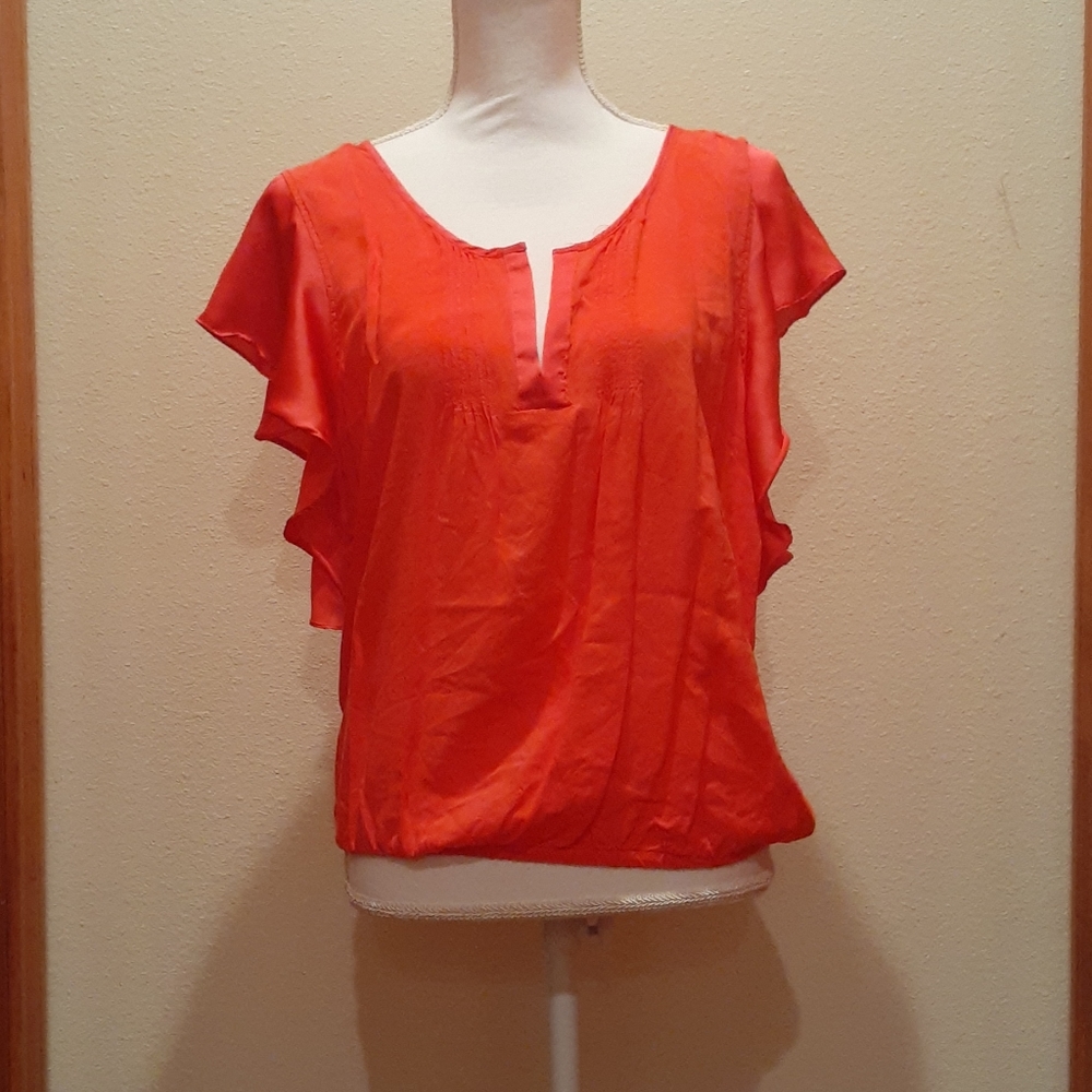 Flowy orange blouse